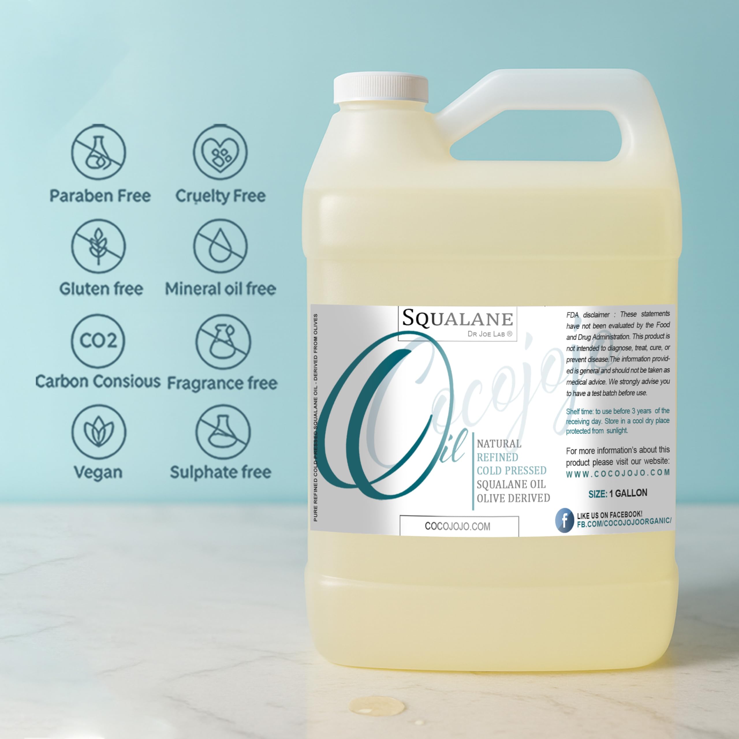 Dr Joe Lab Squalane Oil eco-sustainability and responsibly farmed ingredients.