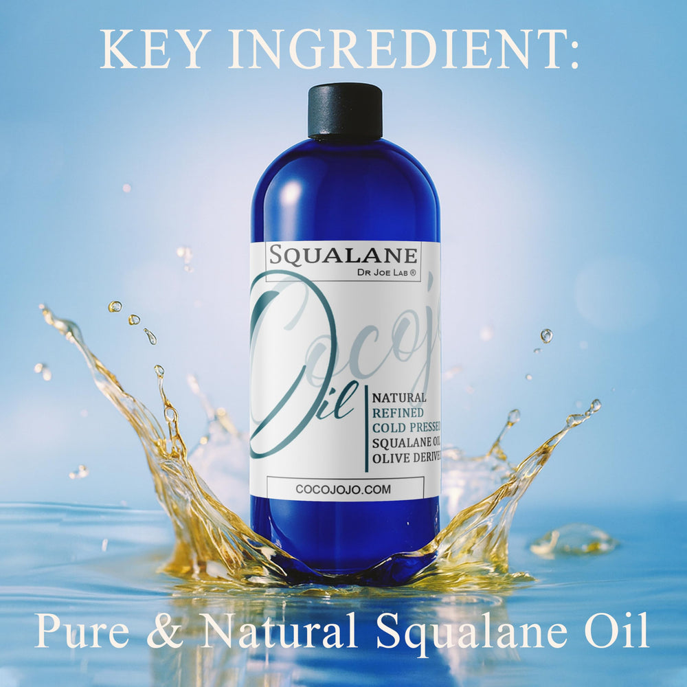 Dr Joe Lab Squalane Oil pump demonstrates quick-absorb delivery for non-greasy glow