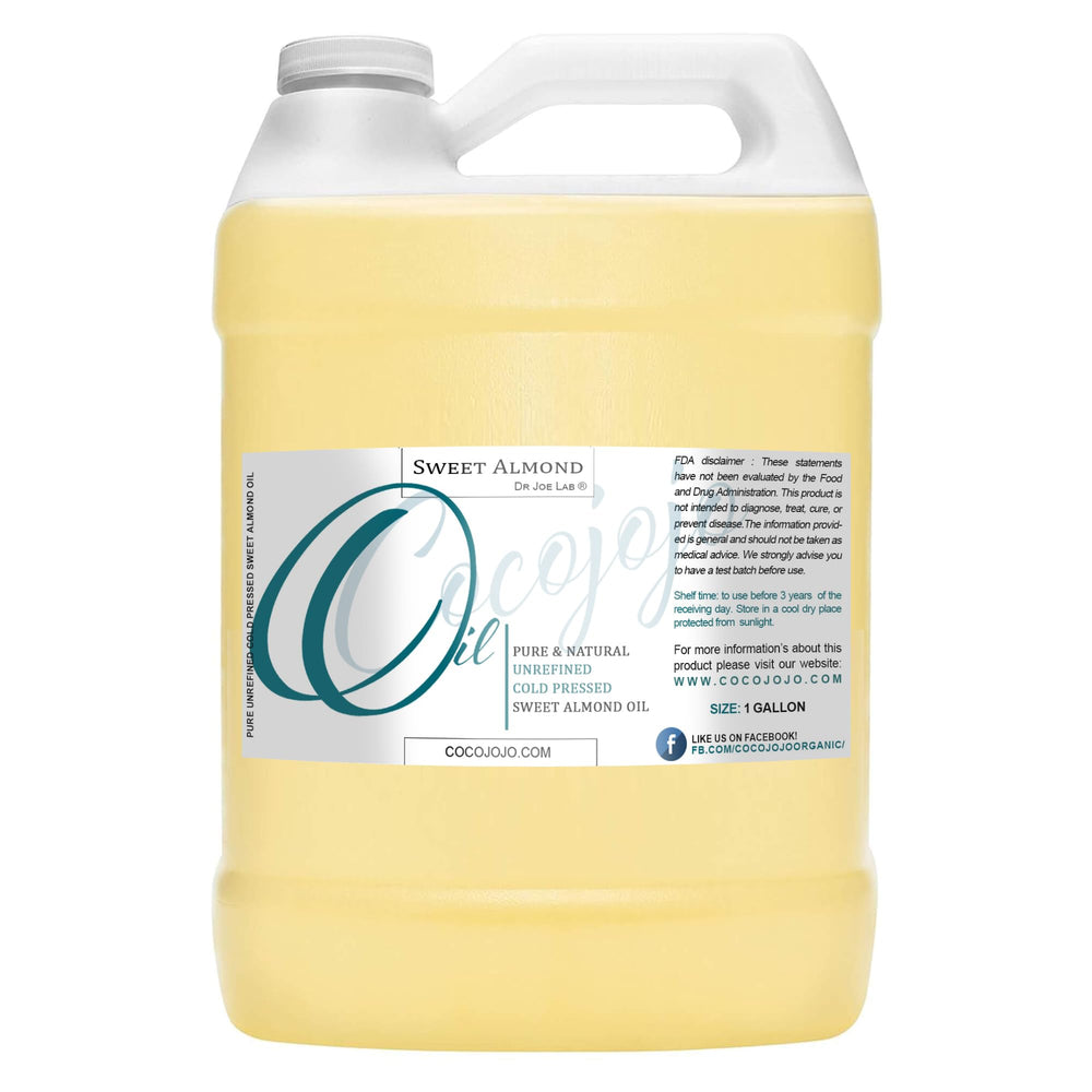 Dr Joe Lab Sweet Almond Oil bottle front, premium cold-pressed formula for skin and hair care