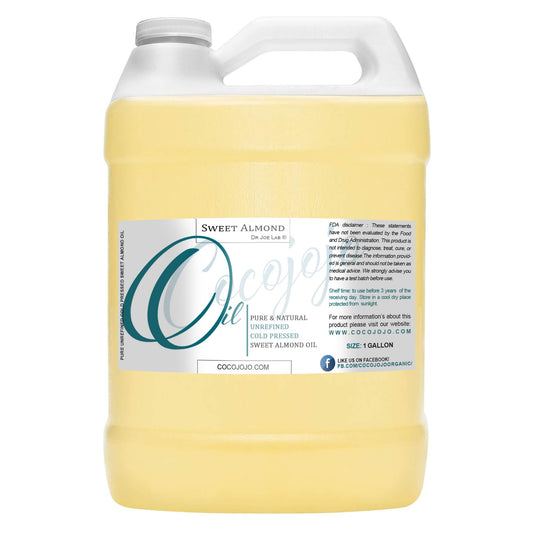 Dr Joe Lab Sweet Almond Oil bottle front, premium cold-pressed formula for skin and hair care