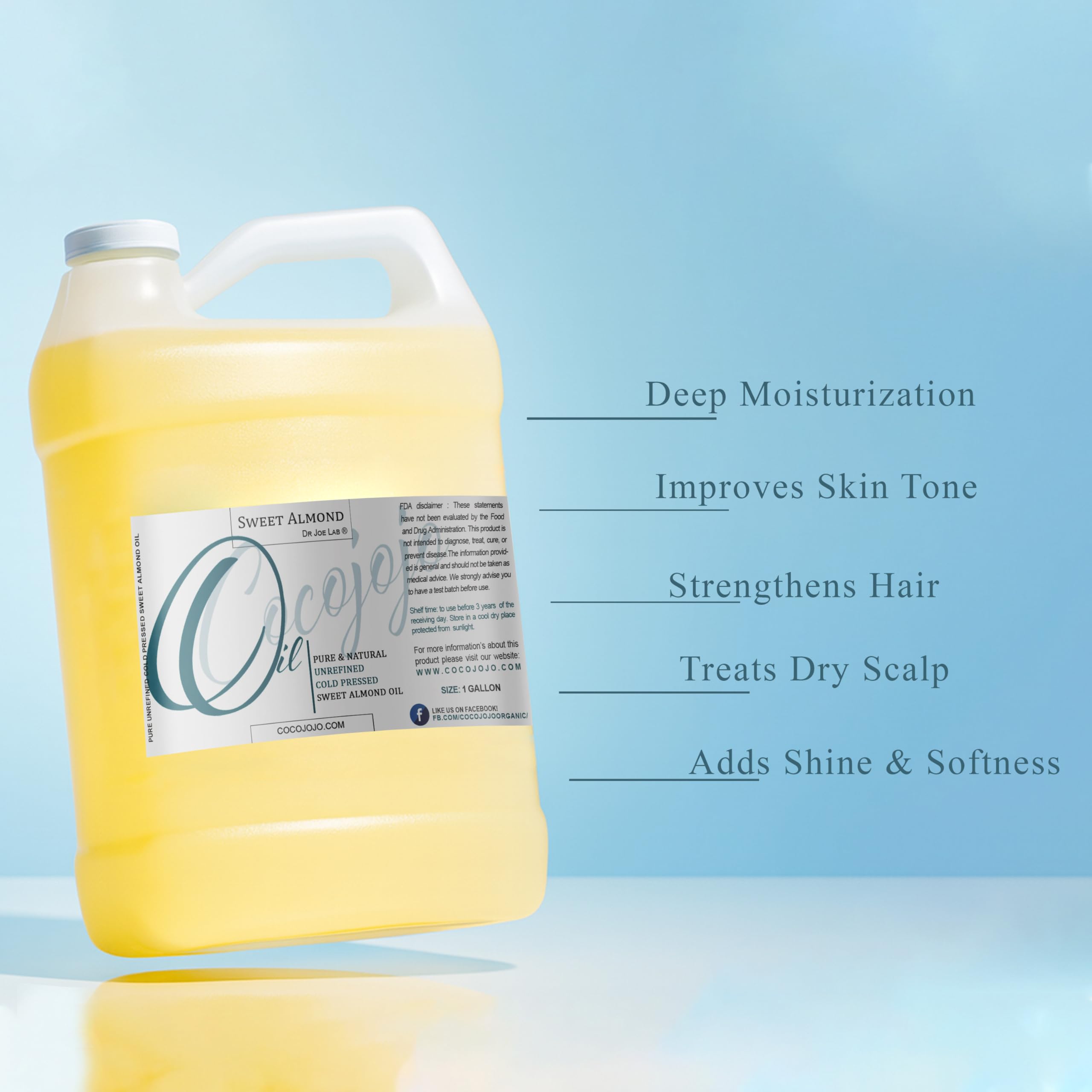 Dr Joe Lab Sweet Almond Oil label closeup shows Grade A unrefined purity