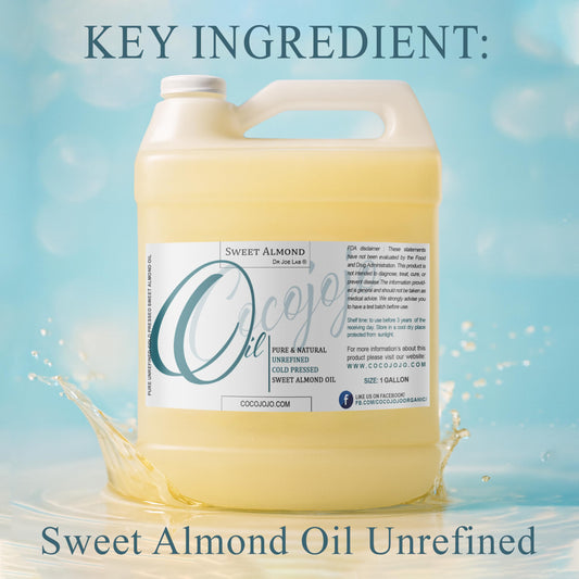 Dr Joe Lab Sweet Almond Oil pour demonstrates easy application for fast hydration