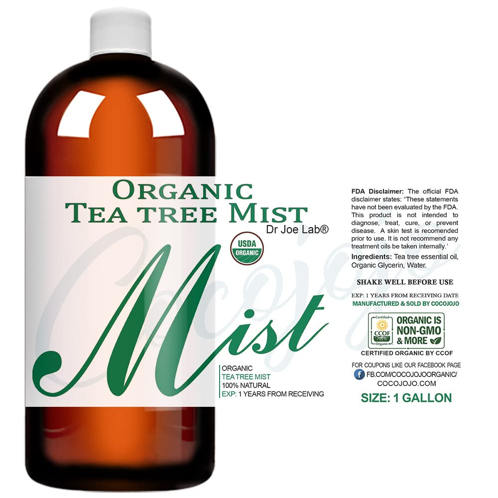 Dr Joe Lab Tea Tree Mist spray dispenses a fine, refreshing veil.