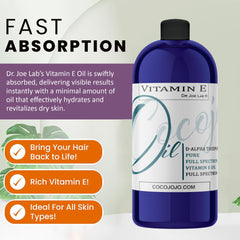 Dr Joe Lab Vitamin E Oil hair care, moisture and shine.