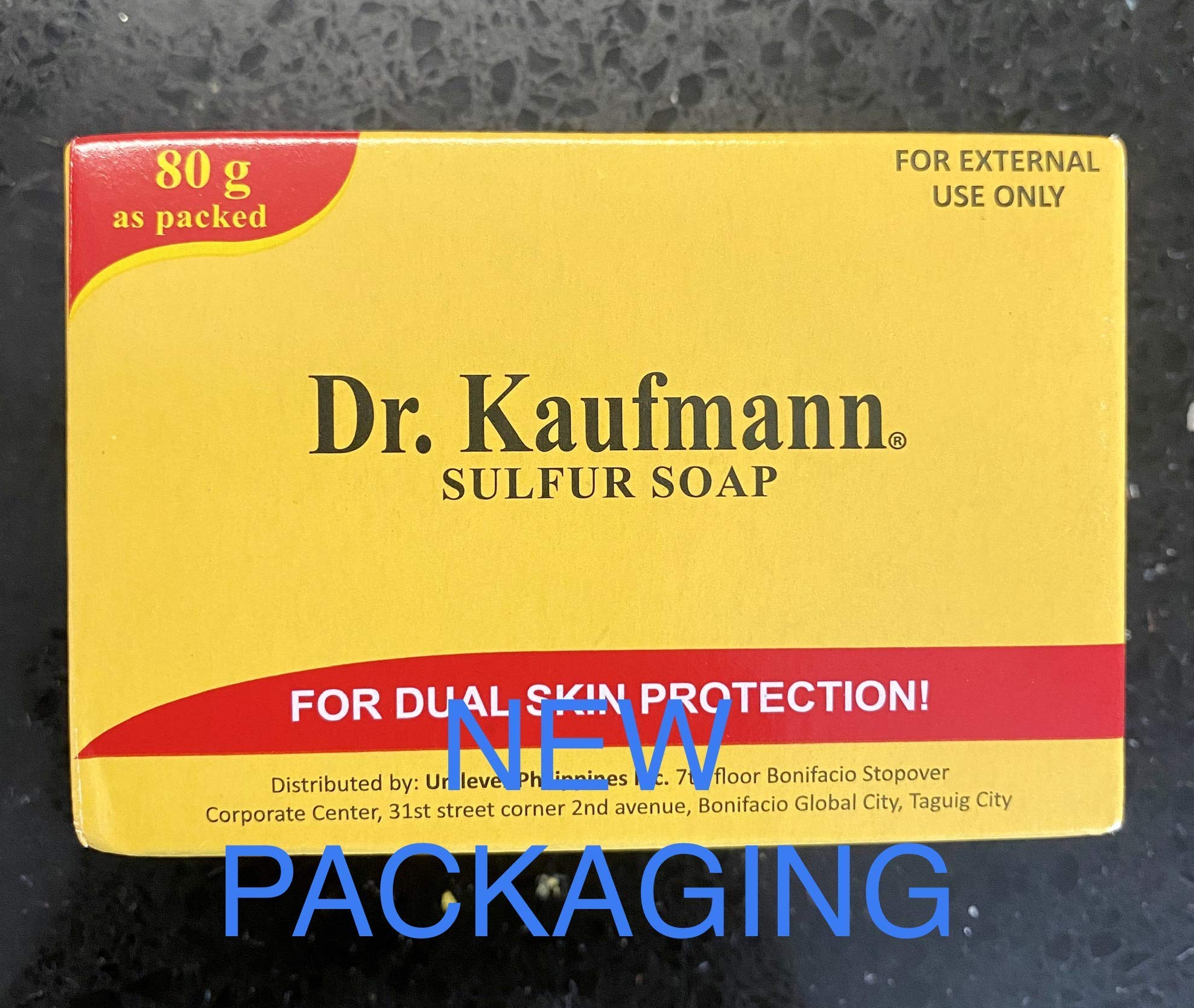 Closeup of Dr. Kauffman Soap medicated sulfur bar showing texture and cleansing potential.