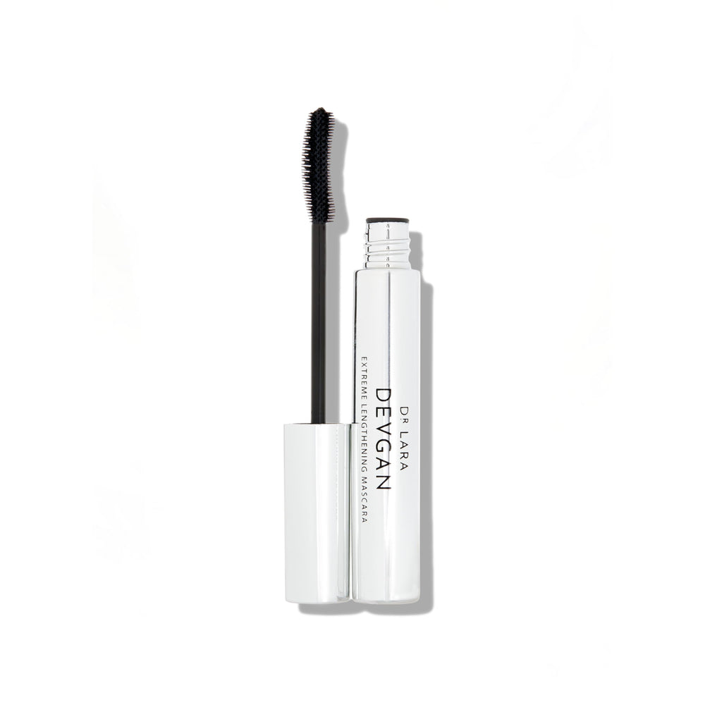 Dr. Lara Devgan Extreme Lengthening Mascara bottle with premium packaging for daily use.