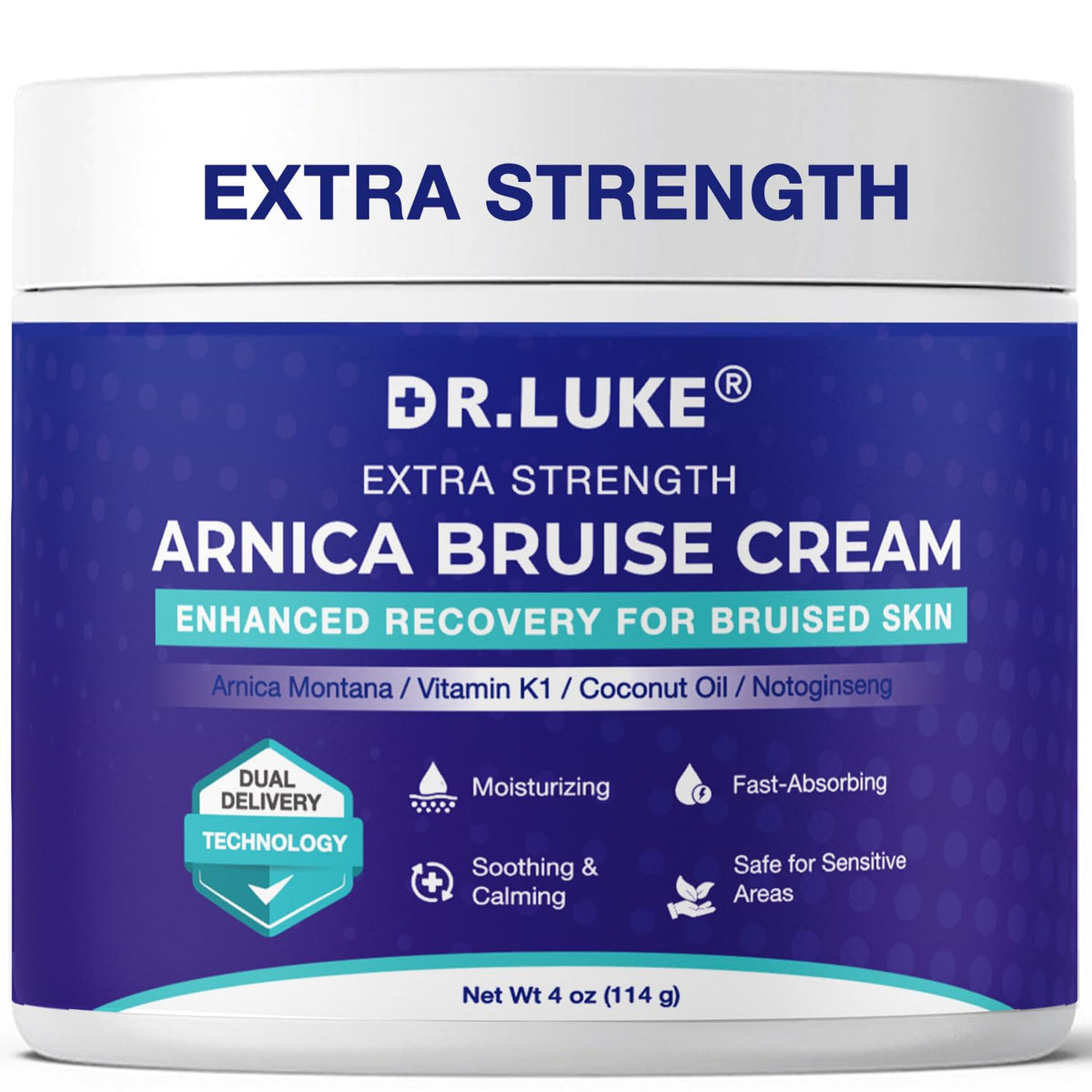 Dr. Luke Arnica Bruise Cream tube ready for fast relief of minor injuries
