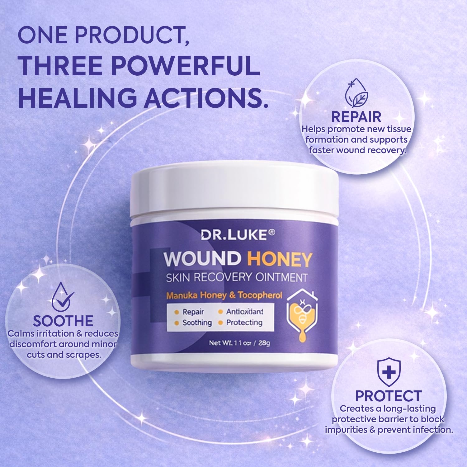 Dr. Luke Manuka Honey Wound Gel absorbed quickly into skin