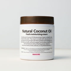 DR MEINAIER coconut oil moisturizer on vanity shelf ready for daily routine.