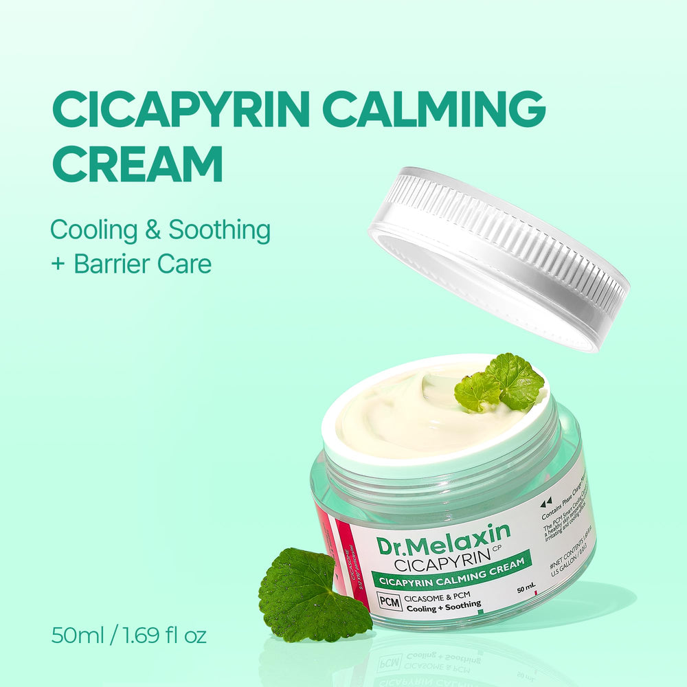 Close-up of the cream texture spreading smoothly for calm, hydrated skin