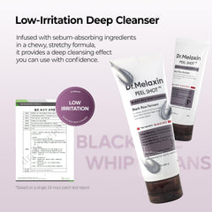 Dr.Melaxin ingredients label close-up highlighting key components.