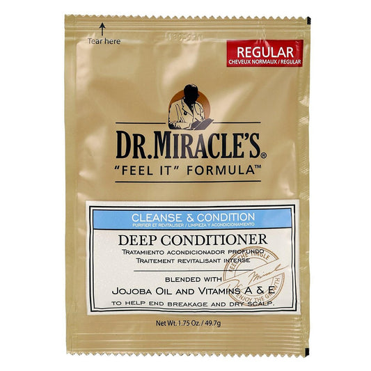 Dr. Miracle's Feel It Formula pack-shot showing nourishing care for dry, damaged hair