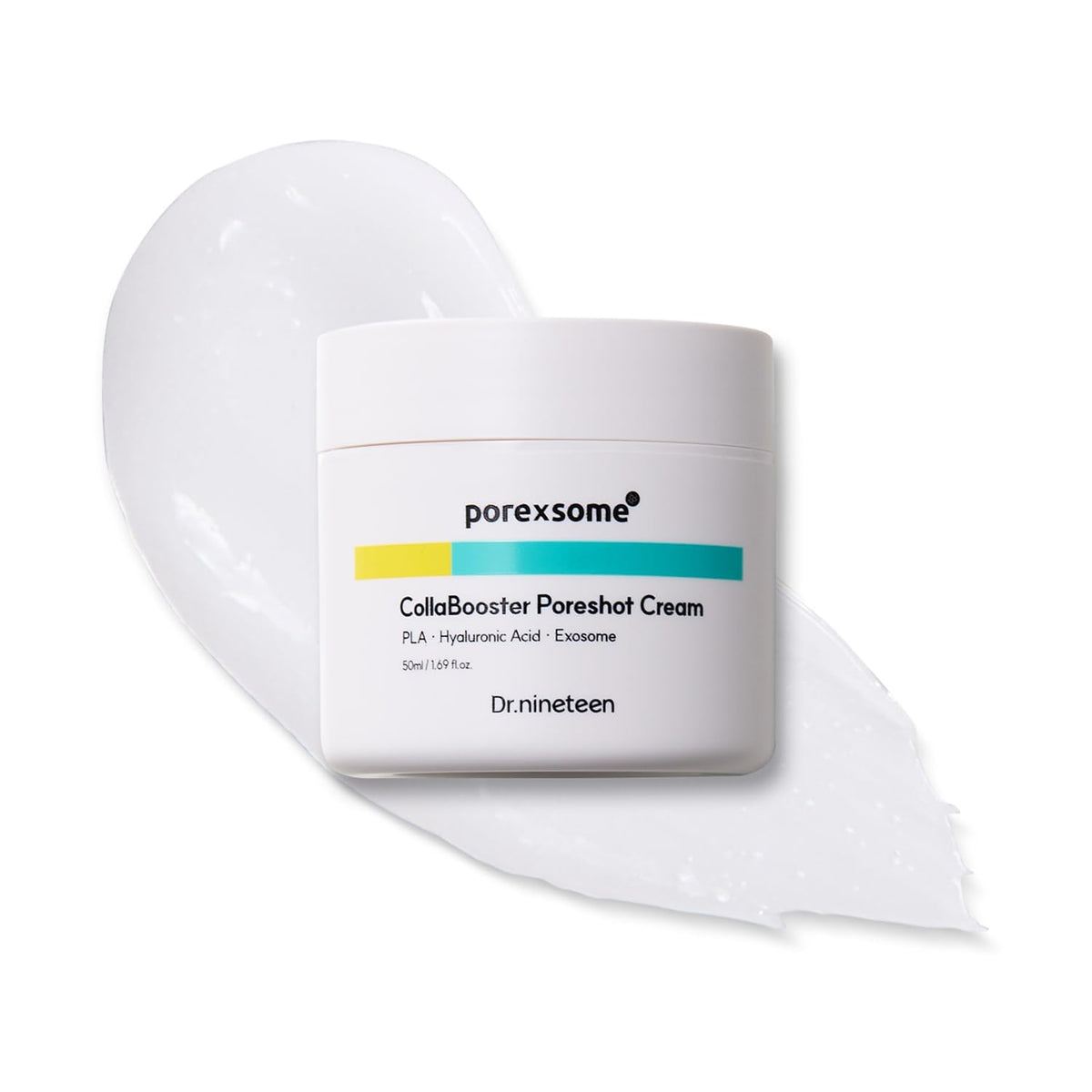 Dr.nineteen CollaBooster Poreshot Cream bottle closeup for daily pore care