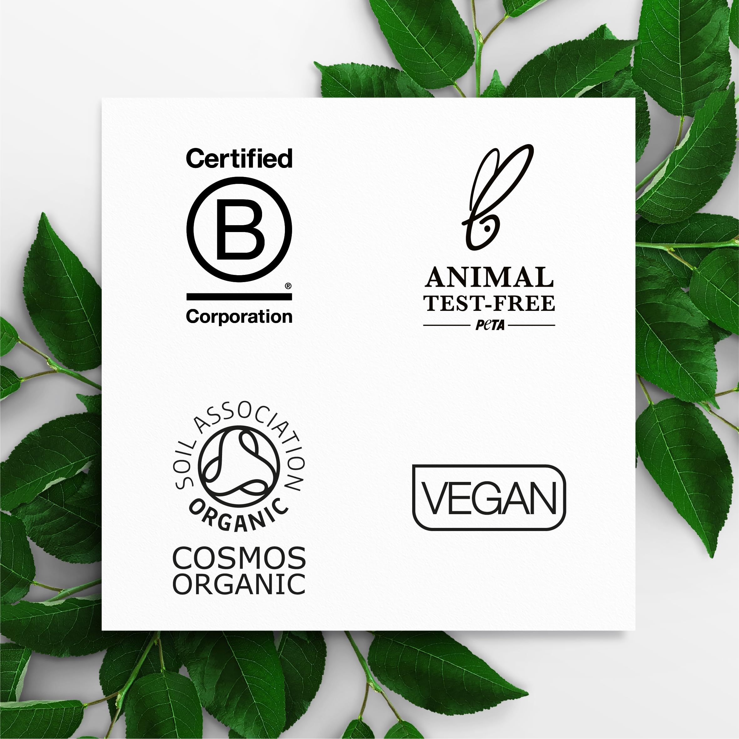 Vegan and cruelty-free seal on Dr. Organic Rose Otto Night Cream packaging.