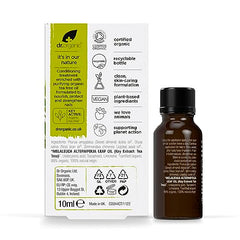 Dr. Organic Tea Tree Nail Solution ingredients highlight plant-based care for nails.