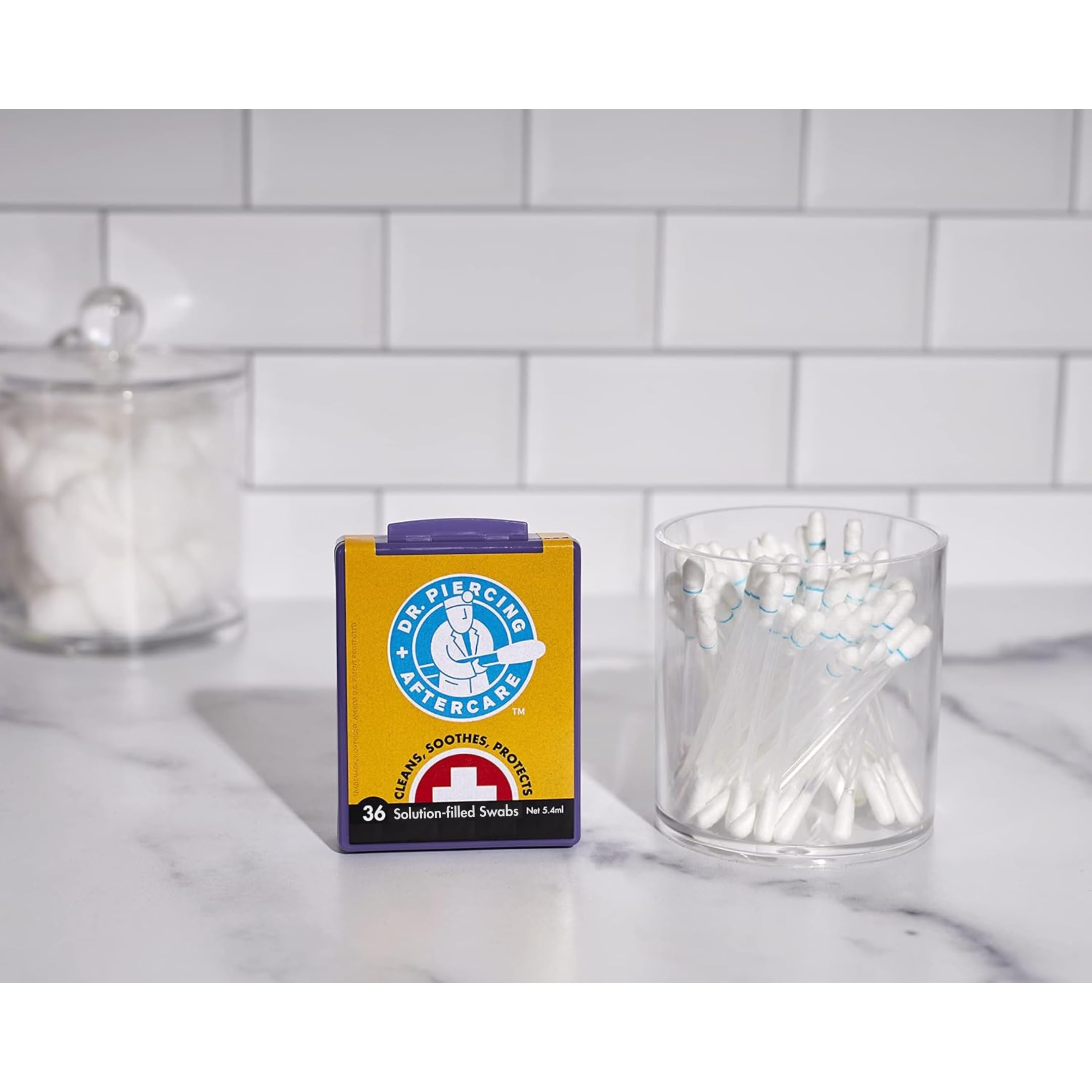 Dr. Piercing Aftercare suitable for ears, nose, and body piercings.