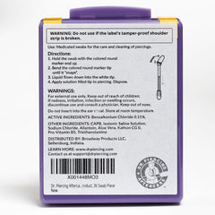 DR. PIERCING AFTERCARE swabs no-rinse saline keeps routines simple