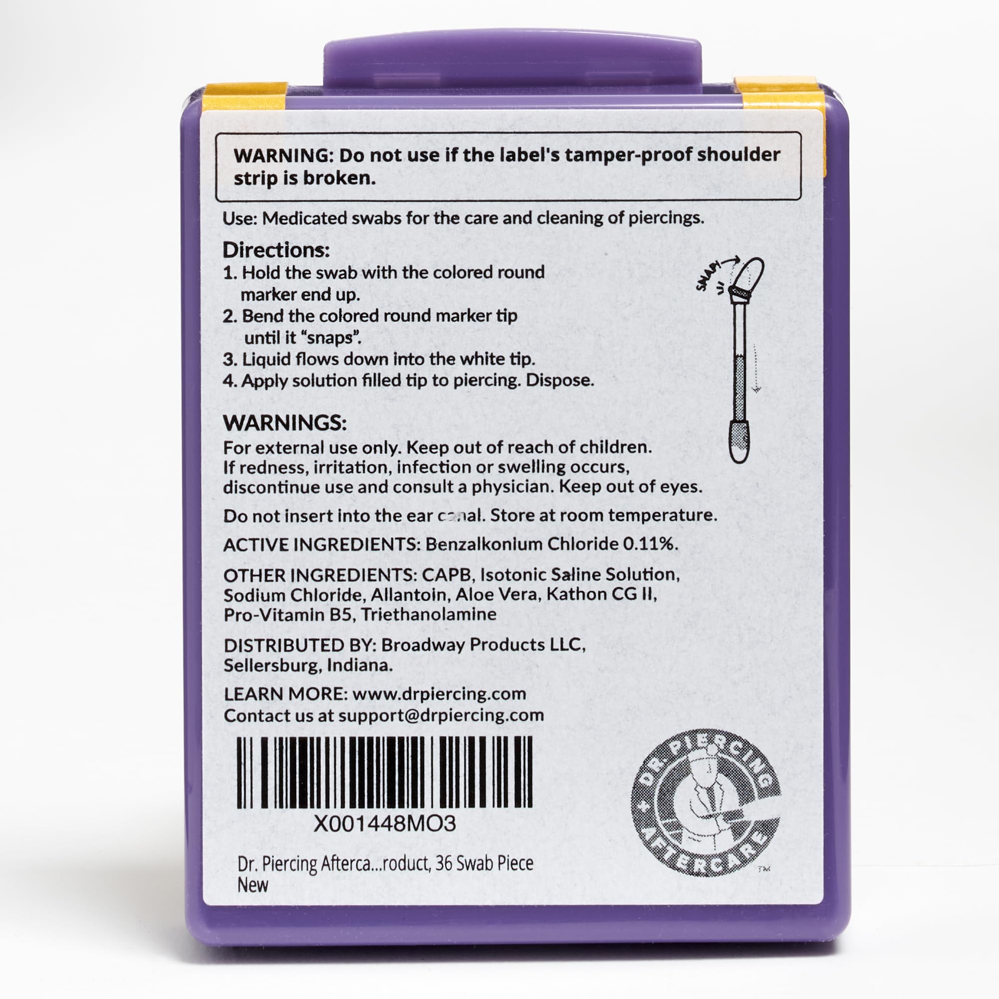 Dr. Piercing Aftercare travel-friendly kit keeps care within reach.