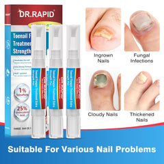 Applying DR.RAPID to a toenail to target affected area