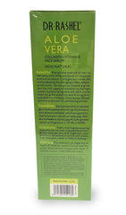 Dr Rashel serum packaging conveys premium care with aloe and vitamin E.