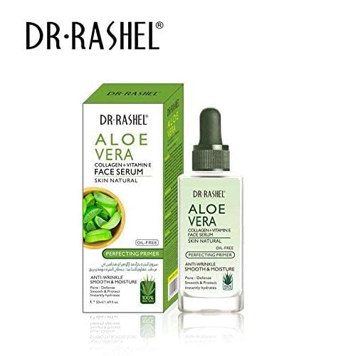 Dr Rashel Aloe Vera Serum pump demonstrates controlled application for even hydration.