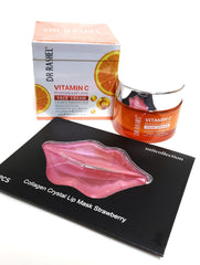 DR.RASHEL Collagen crystal lip mask strawberry for nourishing lip care.