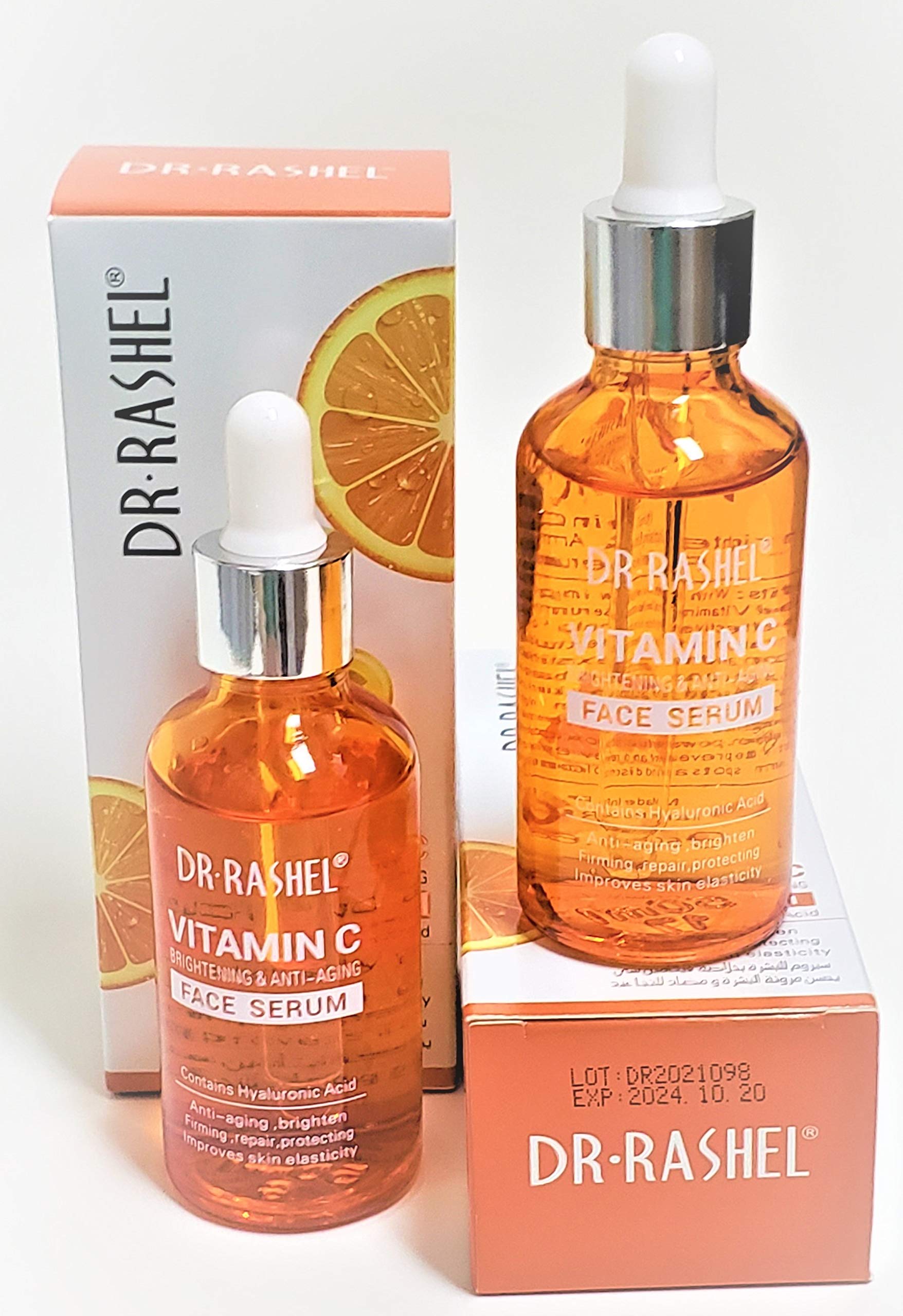 DR.RASHEL Hyaluronic acid serum glow boost on skin.