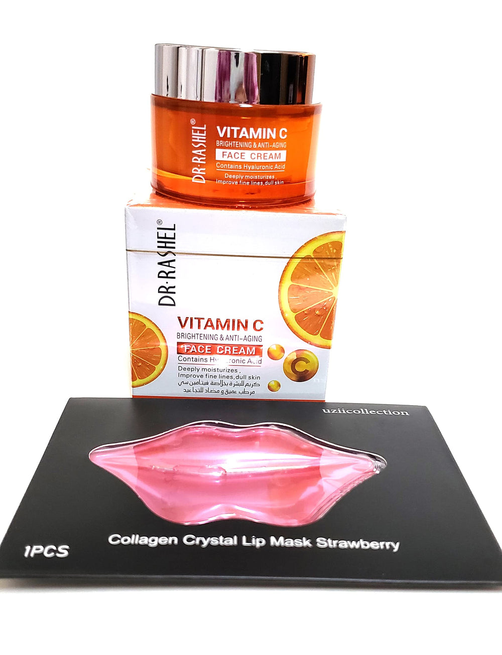 DR.RASHEL Vitamin C face cream applied on skin for smooth, lightweight feel.