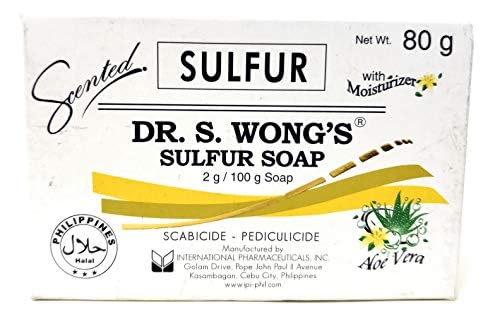 Dr. S. Wong sulfur soap bar closeup highlighting rich lather and cleansing use.