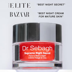 Dr Sebagh Supreme Night Secret being massaged onto skin for a refreshed morning look