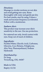 Dr Song Glycolic Acid Face Wash close-up of gel formula for gentle exfoliation.