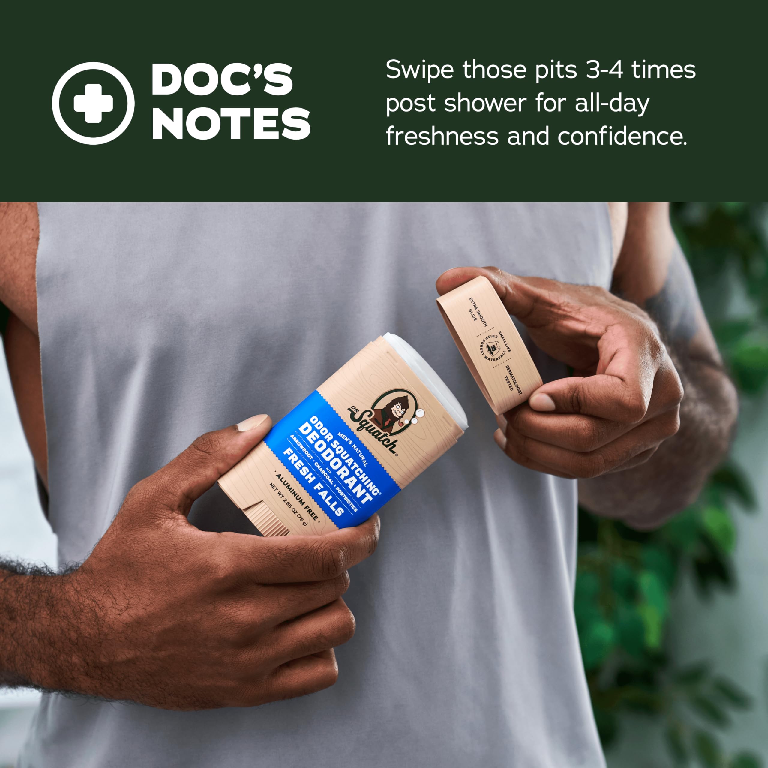 Close-up of charcoal and postbiotics as deodorant ingredients
