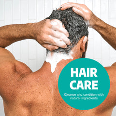 Dr. Squatch Coconut Castaway hair after-use appearance shows healthy shine