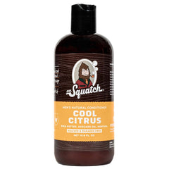 Dr. Squatch Cool Citrus Conditioner bottle closeup for daily hair care