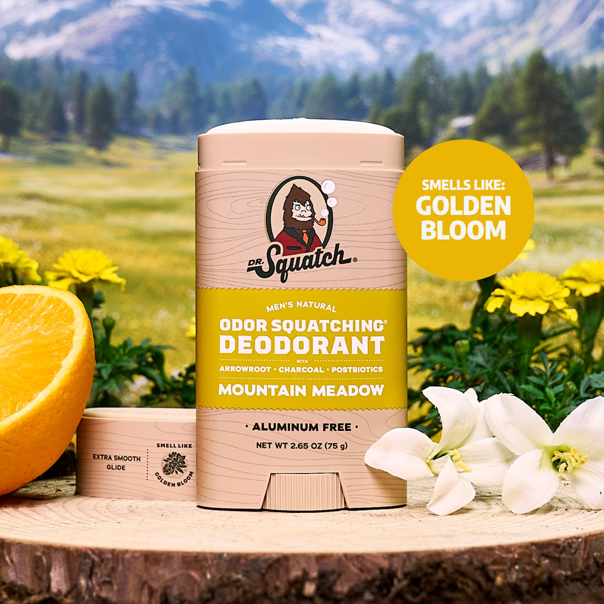 Dr. Squatch Lumberjack Lodge deodorant stick offers rugged protection for daily wear.
