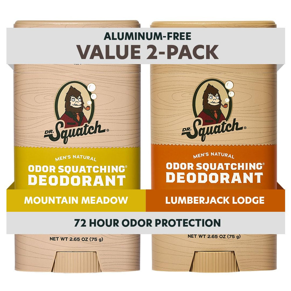 Dr. Squatch Mountain Meadow deodorant stick delivers long-lasting freshness.