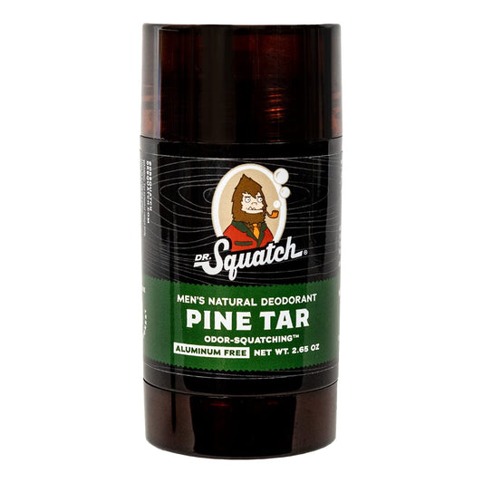 Dr. Squatch Pine Tar deodorant 2.65 oz in natural aluminum-free formula.