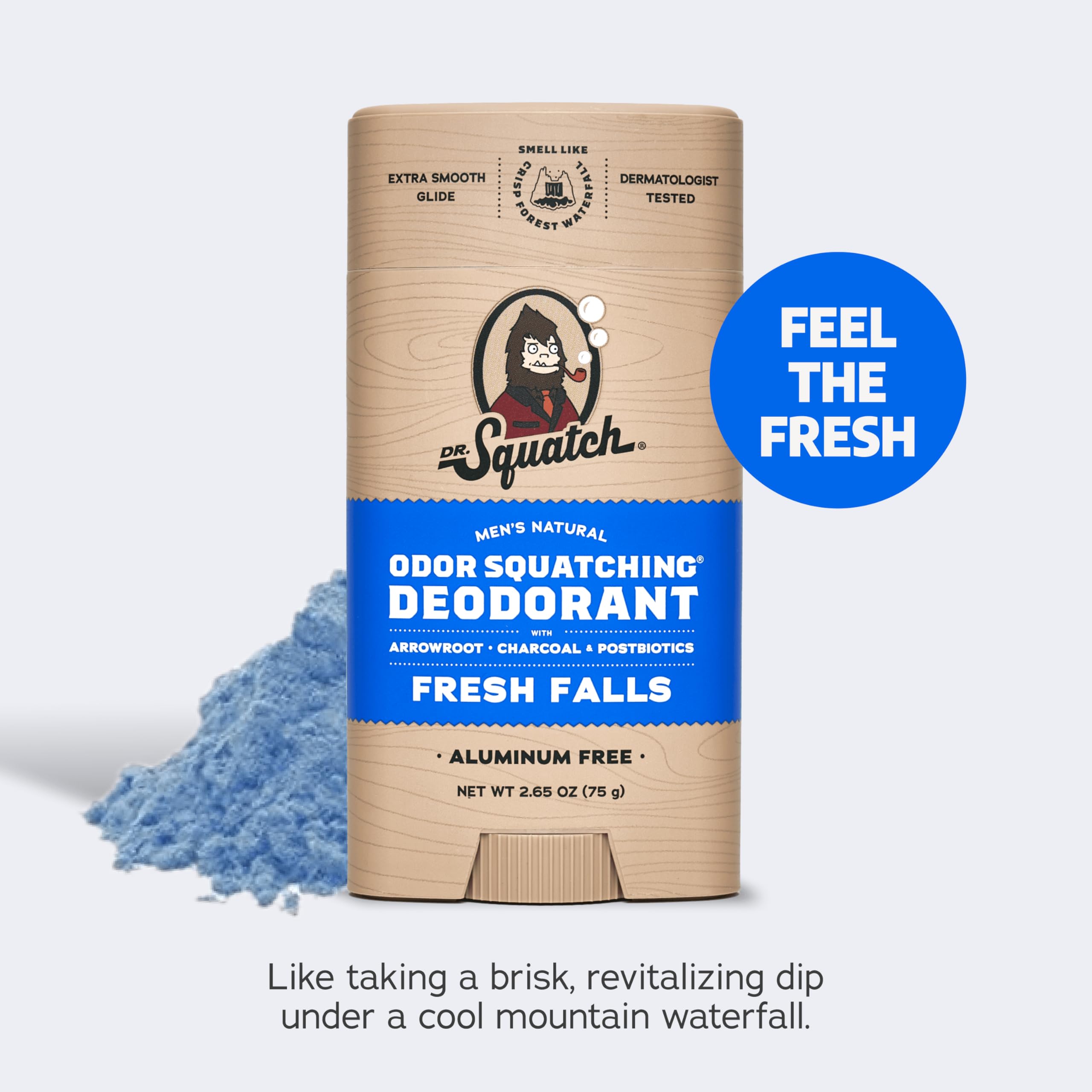 Dr. Squatch Fresh Falls soap bar with natural oils for a clean feel