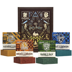 Dr. Squatch Harry Potter collector box with four natural soaps for a wizard-inspired routine