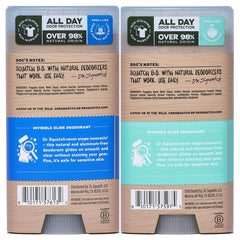 After-shower use guidance for Dr. Squatch Invisible Glide deodorant.