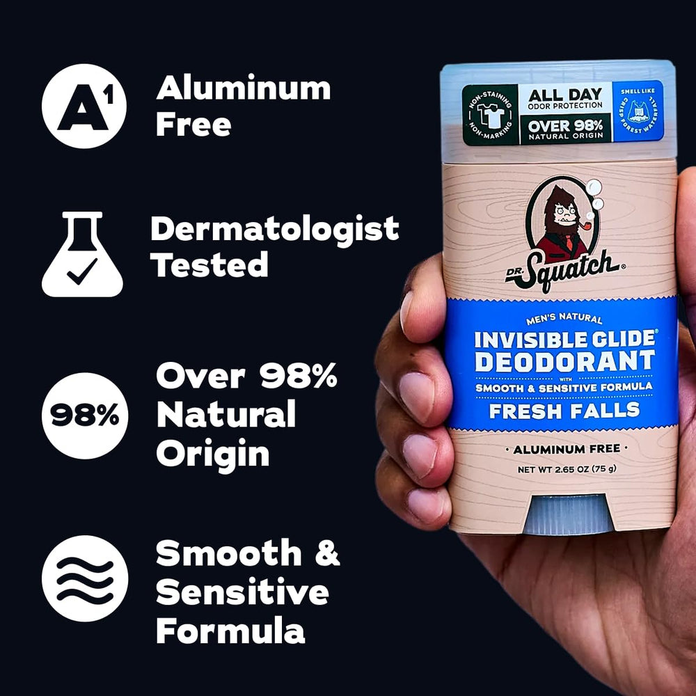 Dr. Squatch Invisible Glide Coconut Castaway back view highlighting two scents.
