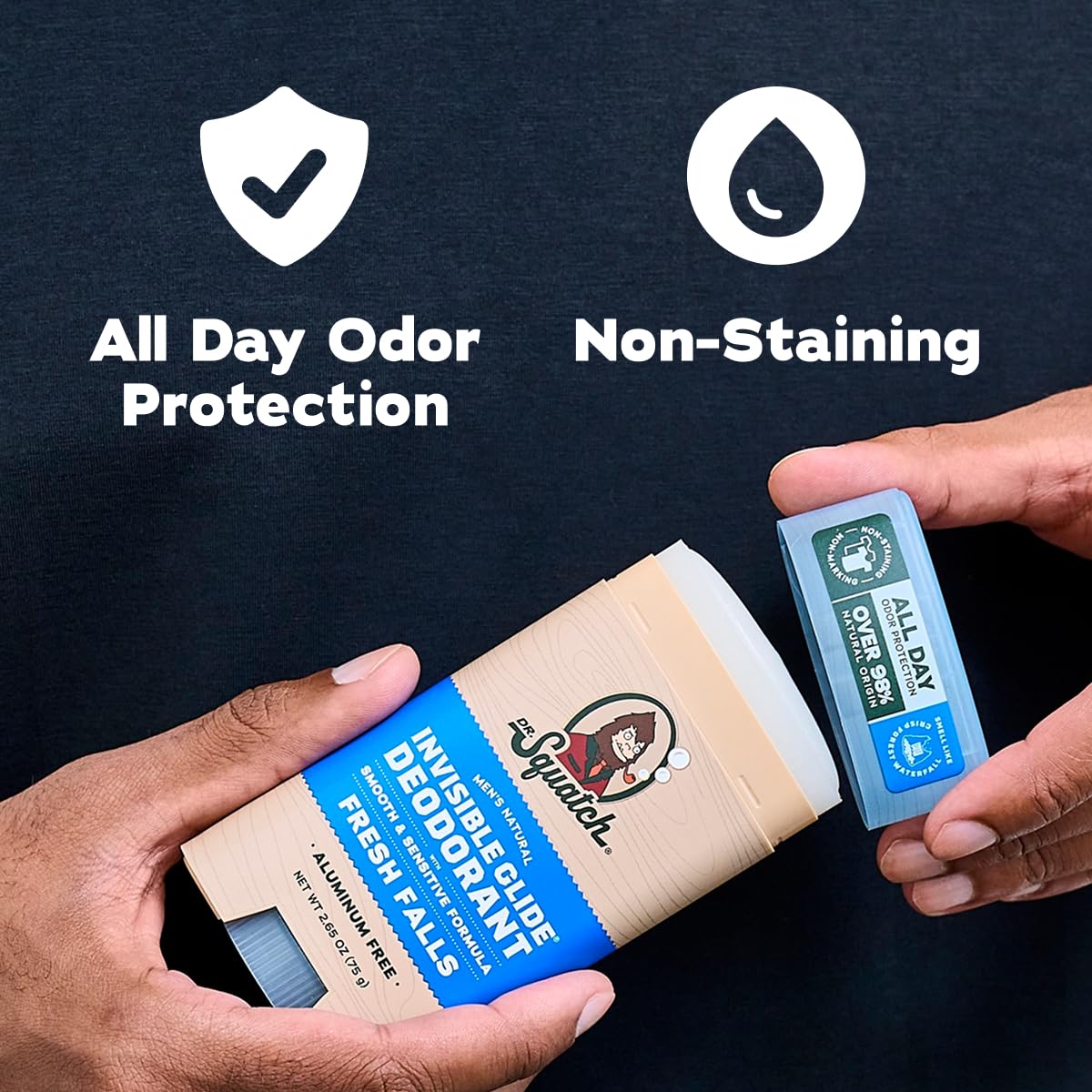 Dr. Squatch Invisible Glide 2-pack front view for daily convenience.