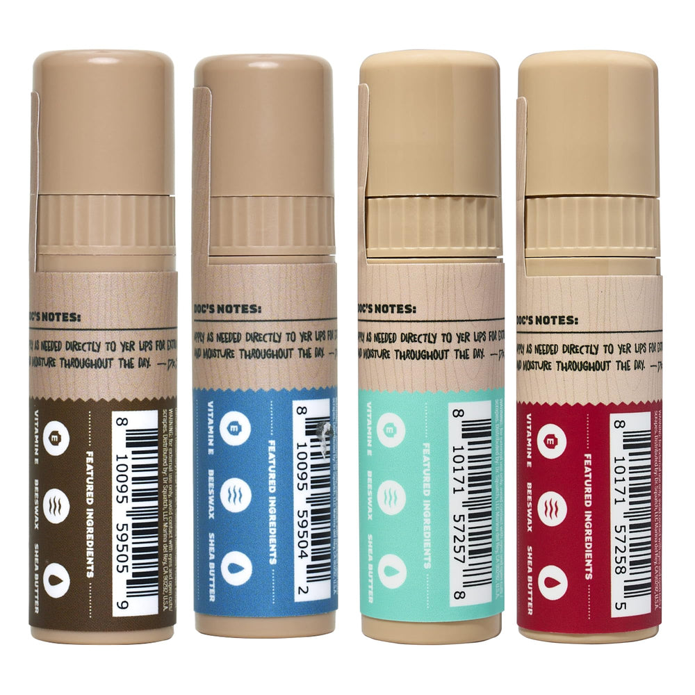 Dr. Squatch Original Mint lip balm freshens and softens lips with a cool hint.