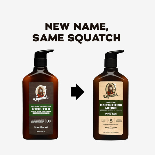 Close-up of Dr. Squatch lotion texture, quick absorption for non-greasy hydration