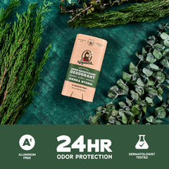 Lumberjack Lodge fragrance deodorant stick close-up for rugged daily wear