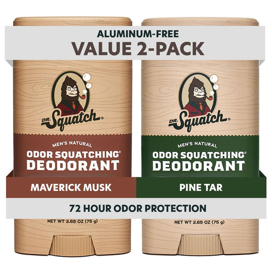 Dr. Squatch Maverick Musk Pine Tar deodorant stick for natural daily protection