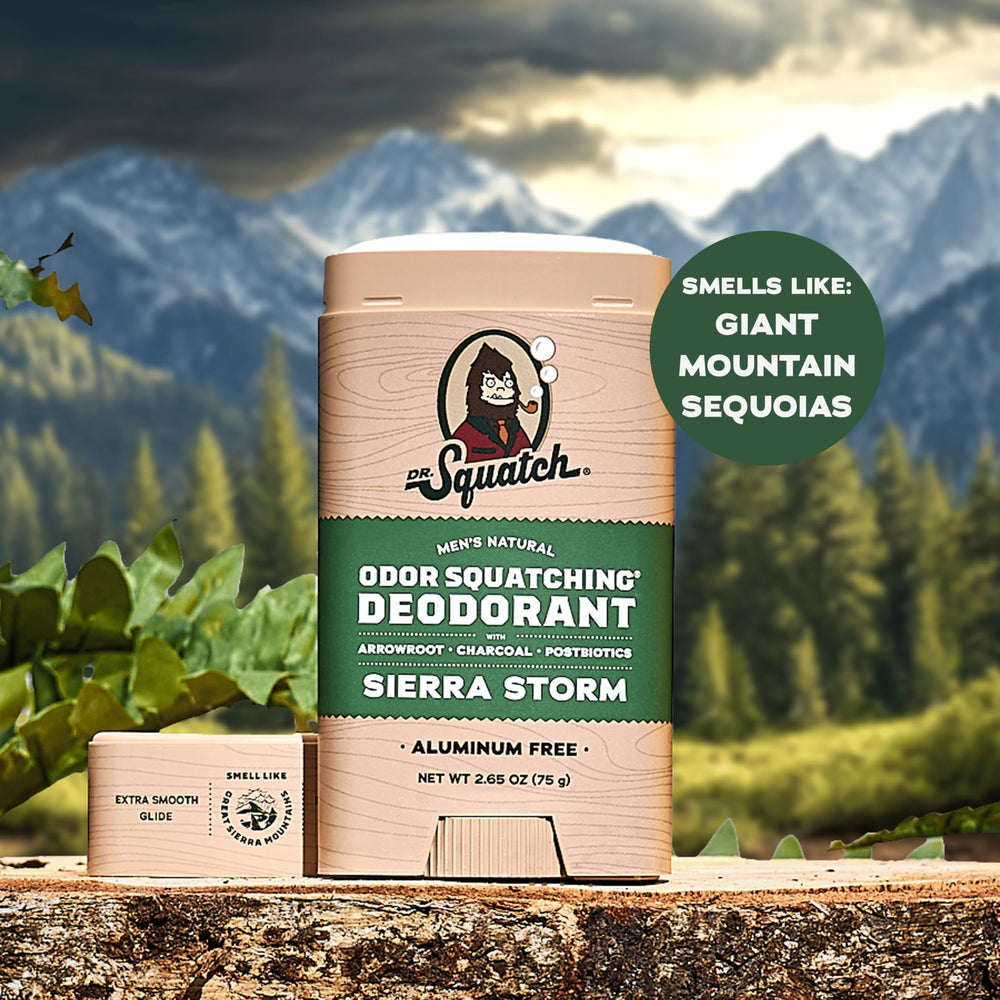 Mountain Meadow scent deodorant stick close-up for outdoorsy freshness