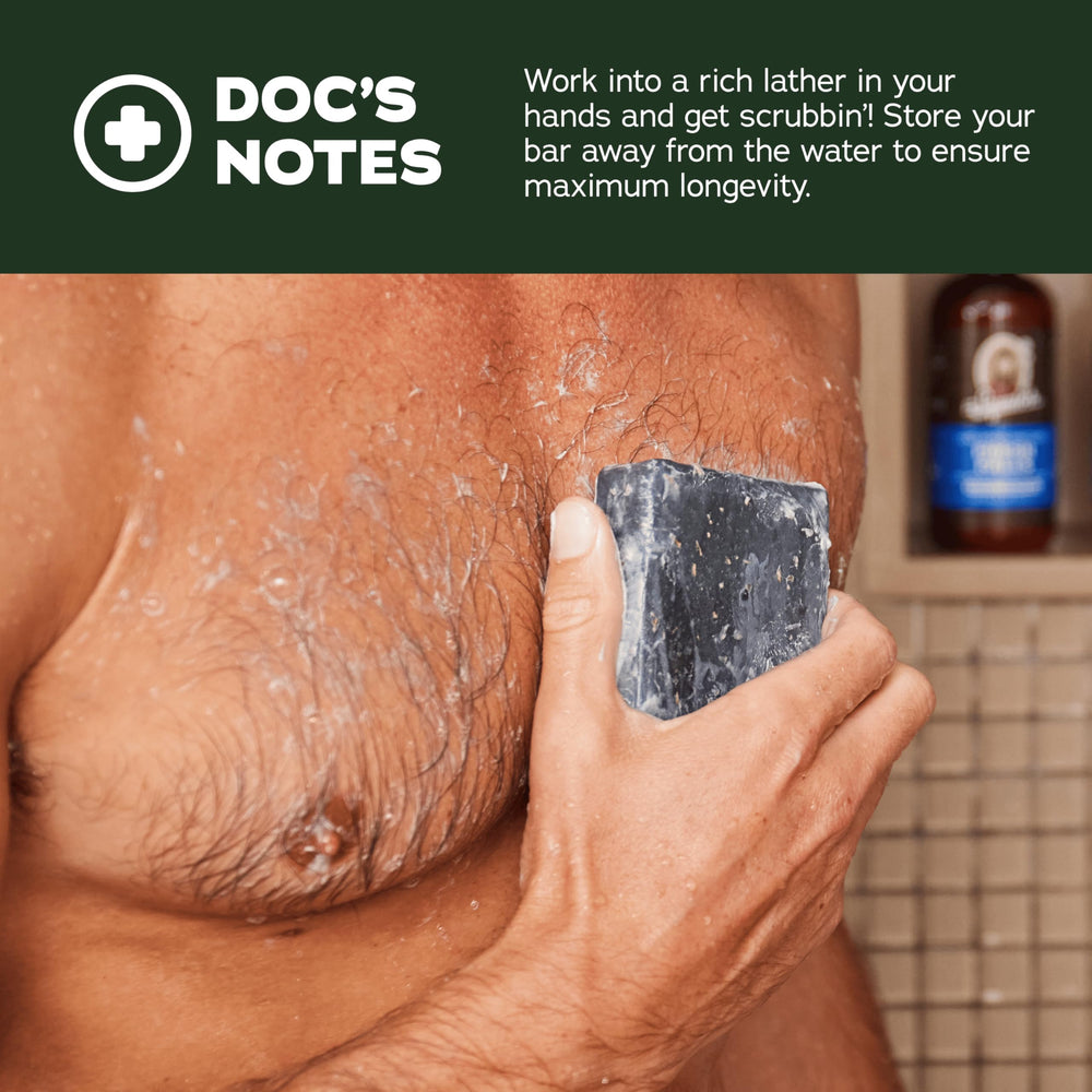 Dr. Squatch Natural Coconut Oil formula nourishes skin with every wash.
