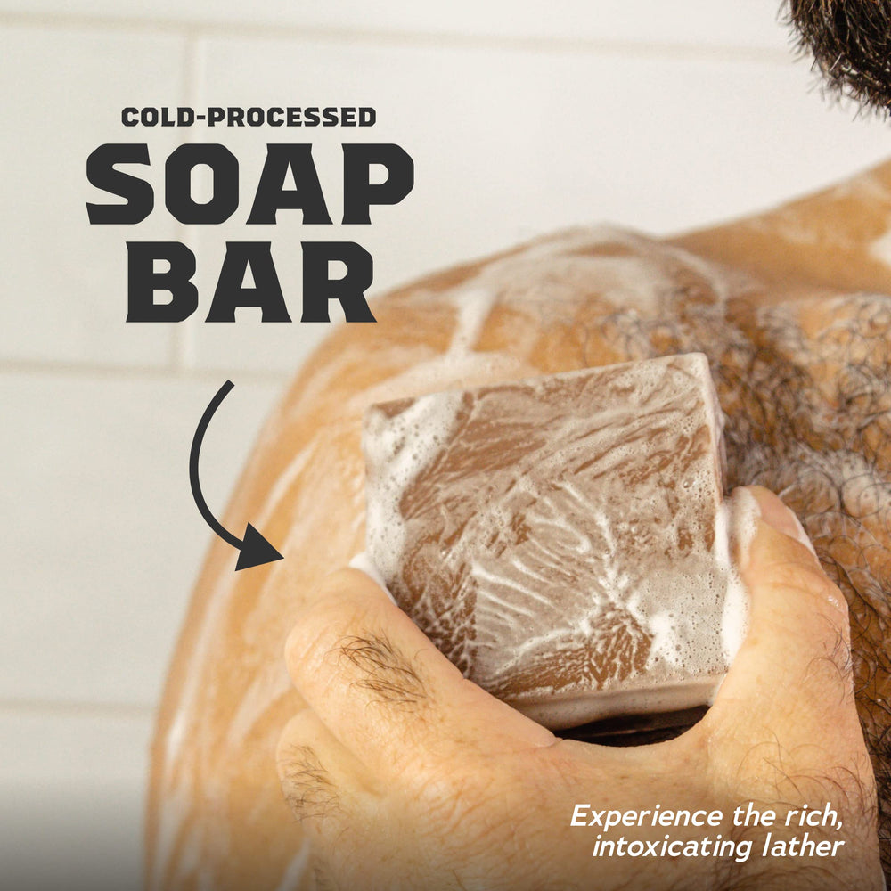 Dr. Squatch natural oils and kaolin clay bar soap nourishing cleanse.