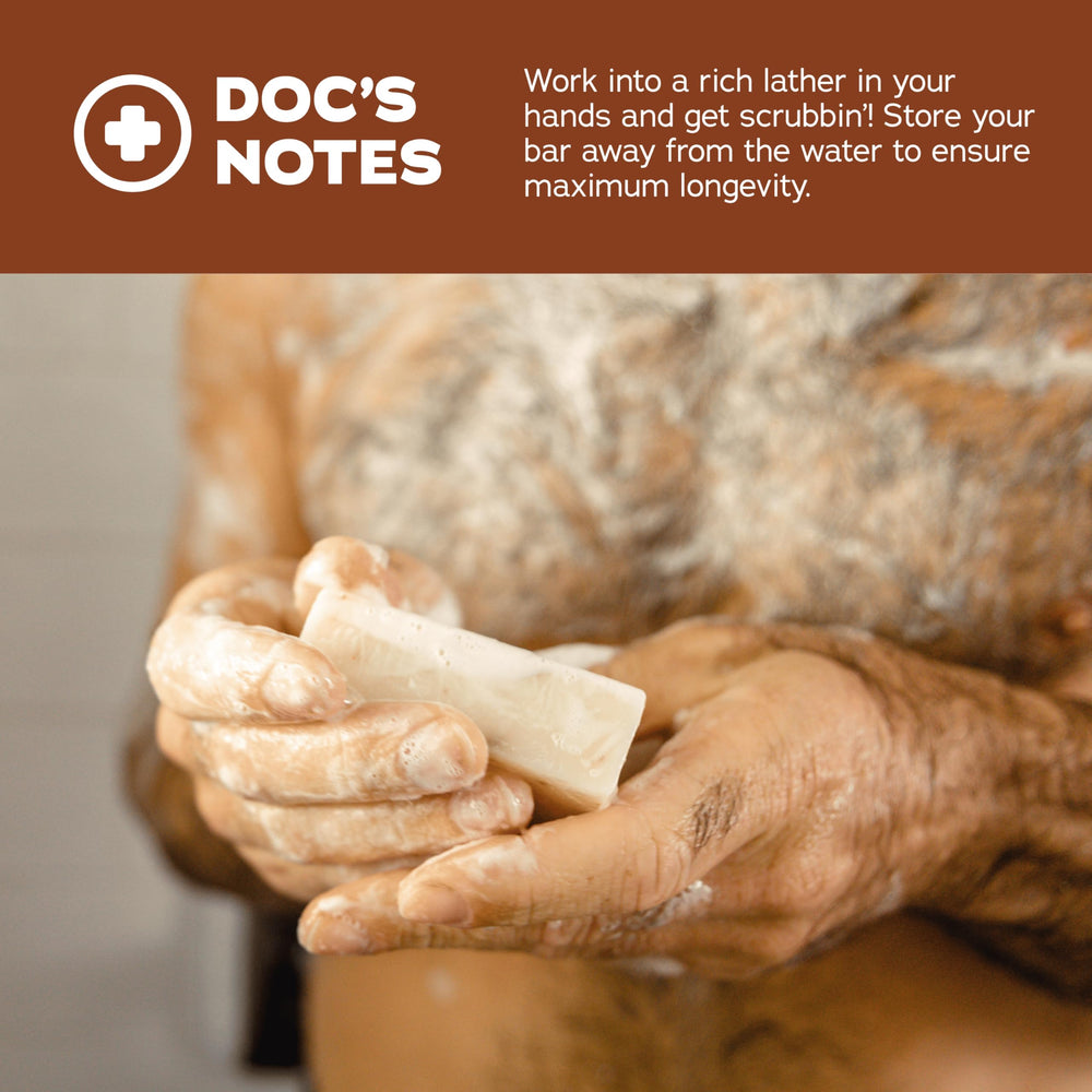 Dr. Squatch no harmful ingredients badge signals a clean formula